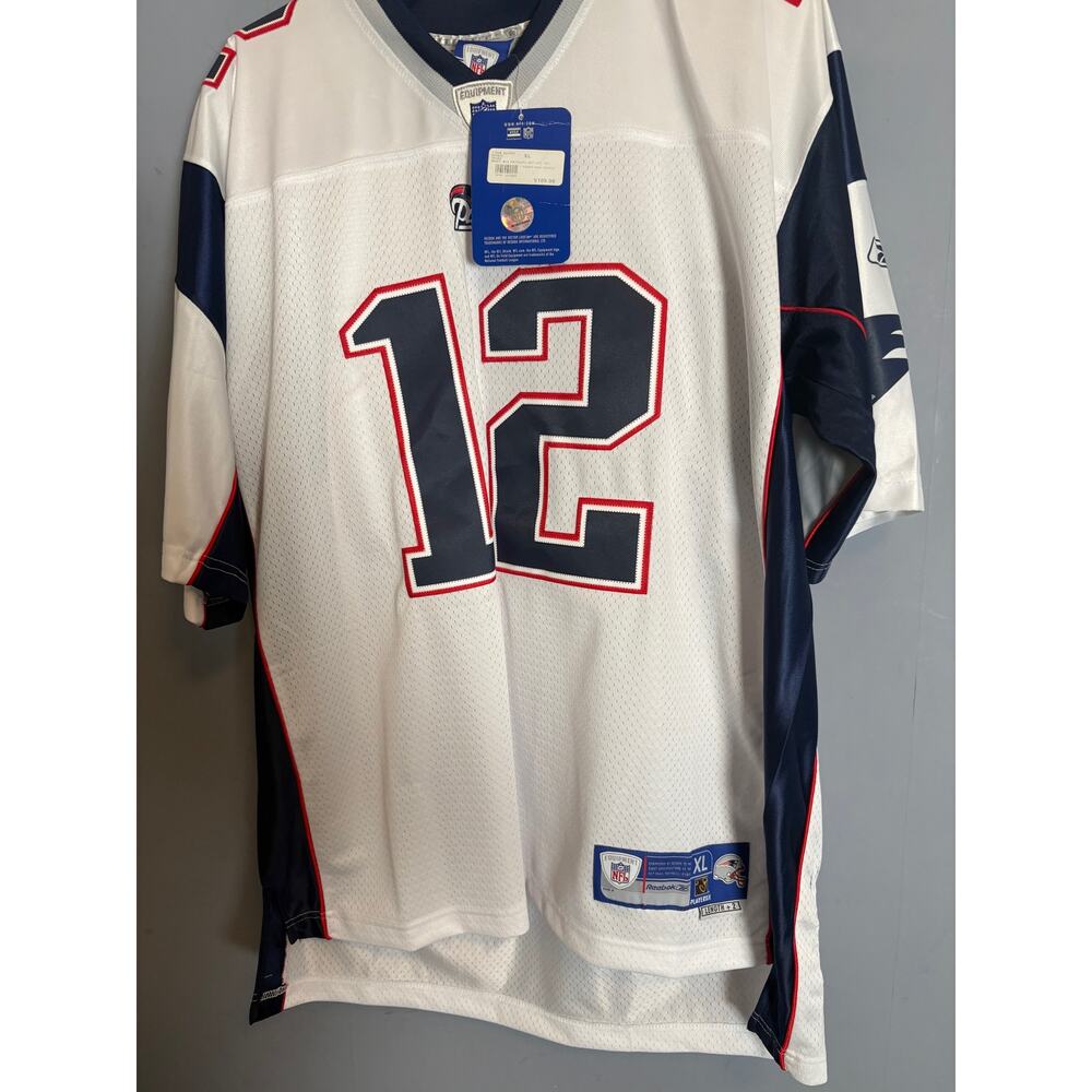 Tom Brady #12 New England Patriots Jersey Reebok NWT Men’s XL White